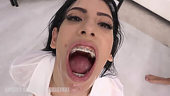 Alicia Trece Participates In A Hardcore Gangbang With Double Penetration And Anal Creampie, While Also Engaging In Ass To Mouth Action And Giving A Blowjob